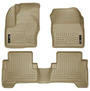 Ford Escape Floor Liners - Front + Rear - Husky Liners - WeatherBeater - Tan - 2013